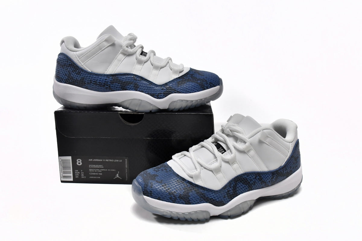 AJ 11 Retro Low Navy Snakeskin