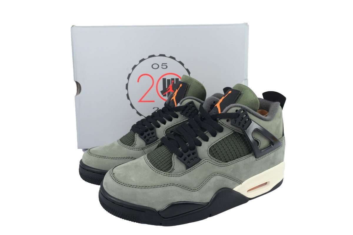 Undefeated x AJ 4 Retro Green Black Hook