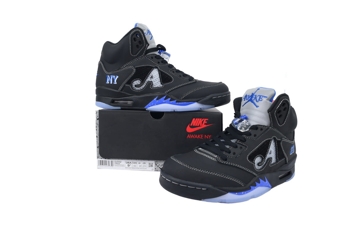 Awake NY x AJ5 Retro 'Black Racer Blue'